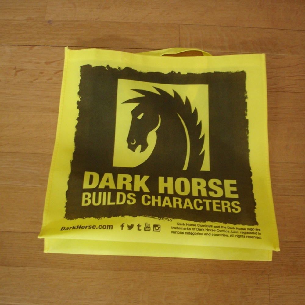 2/$12: DARK HORSE COMICS Yellow Tote Bag 19 x 19